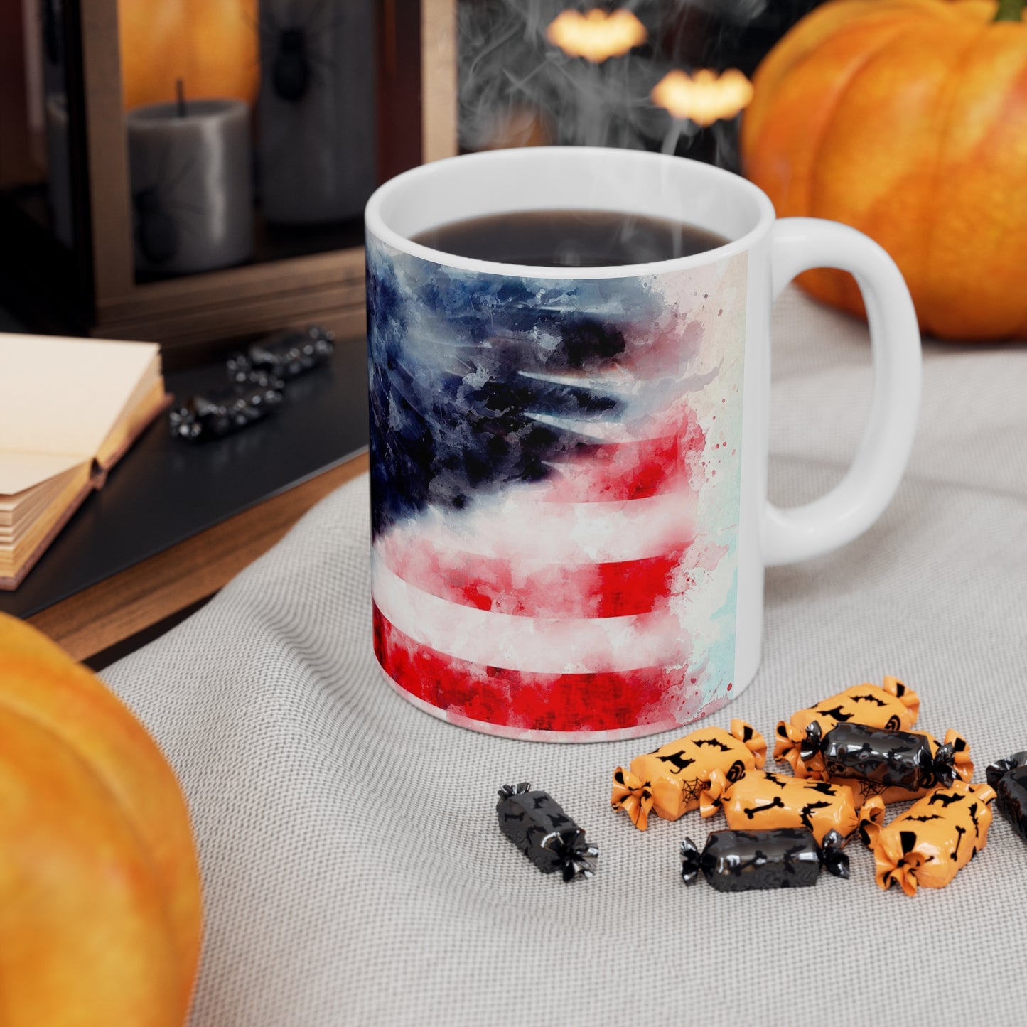Flying Eagle on Flag Coffee Mug