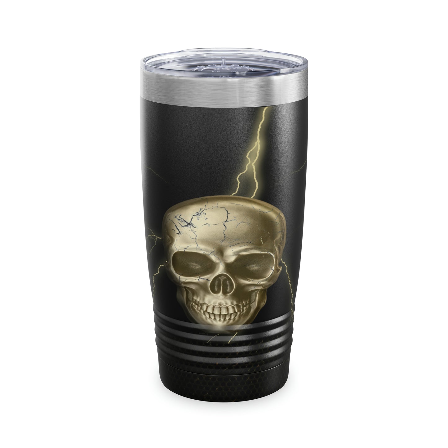 Golden Skull with Lightning Tumbler