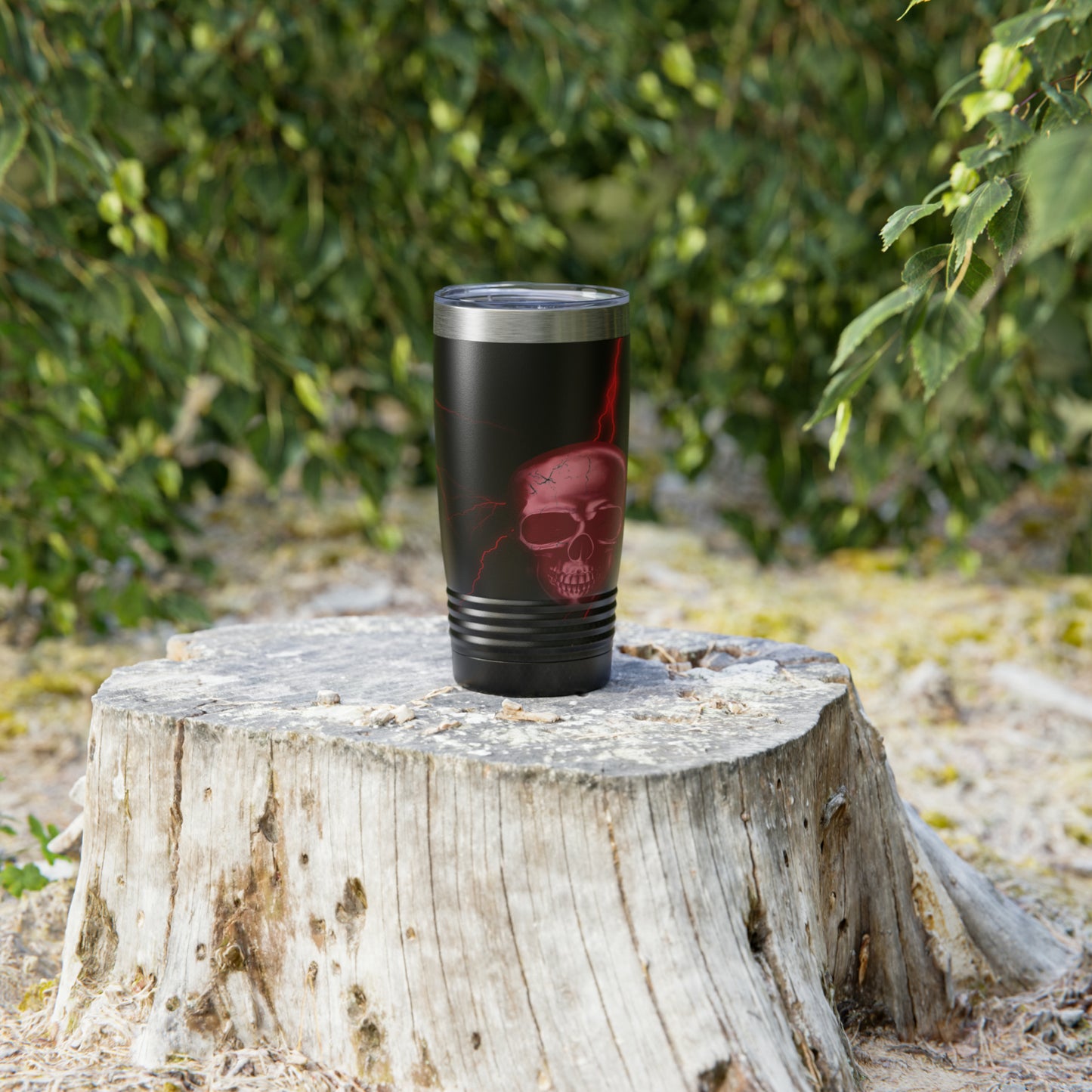 Red Skull with Lightning Tumbler