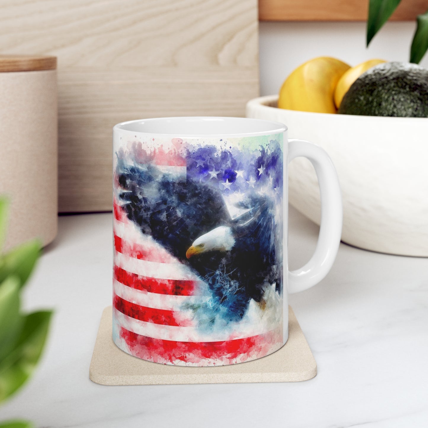 Double Eagle on Flag Coffee Mug