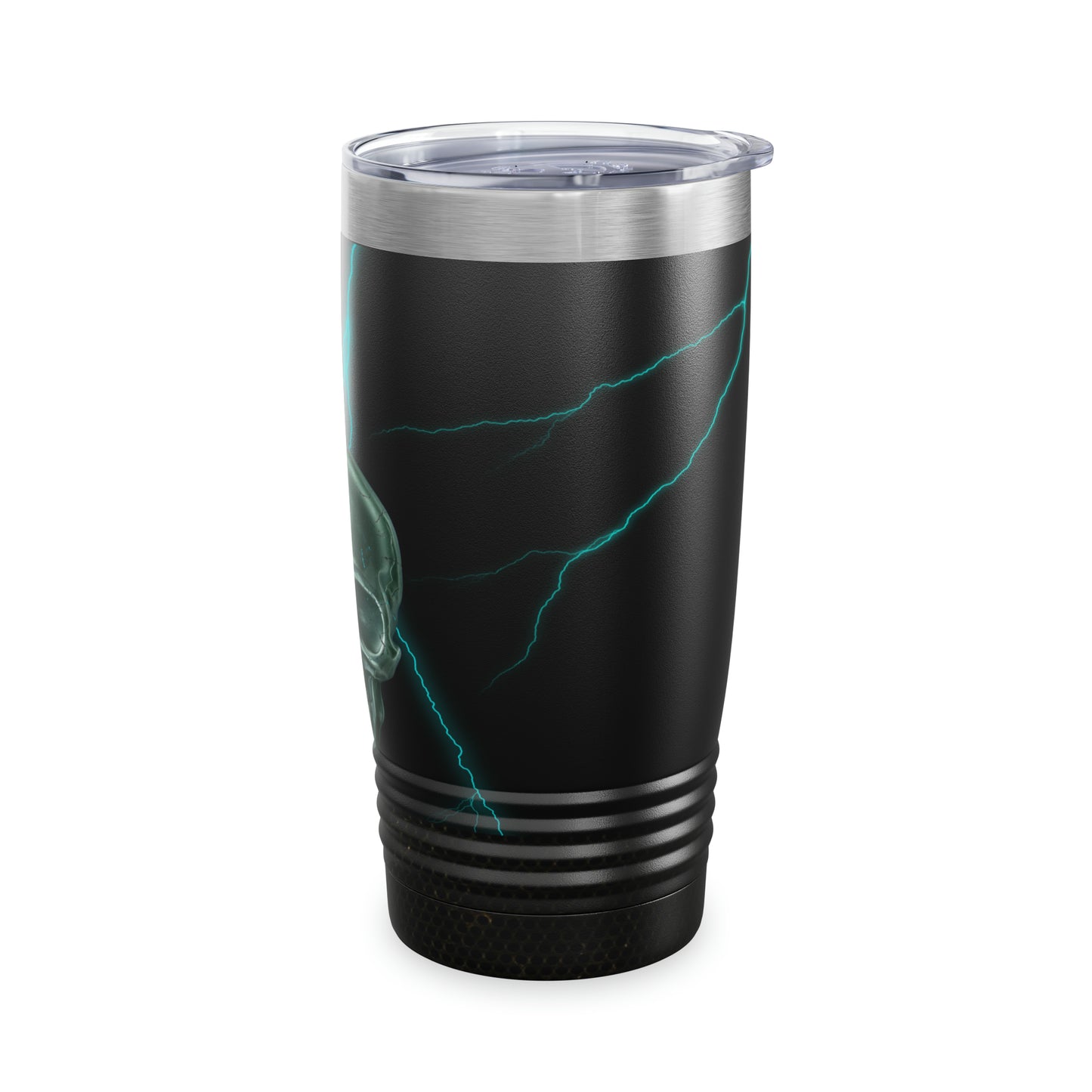Teal Skull with Lightning Tumbler