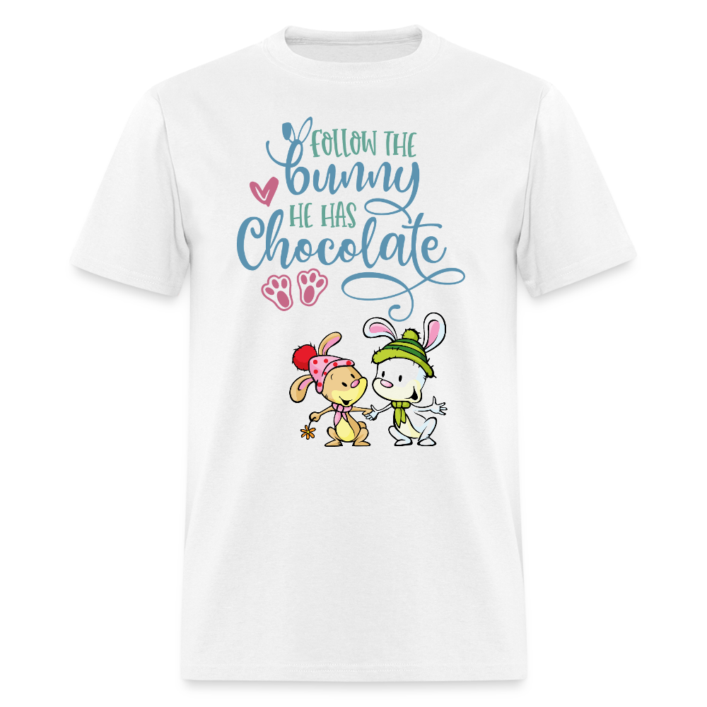 Follow the Bunny Unisex T-Shirt - white