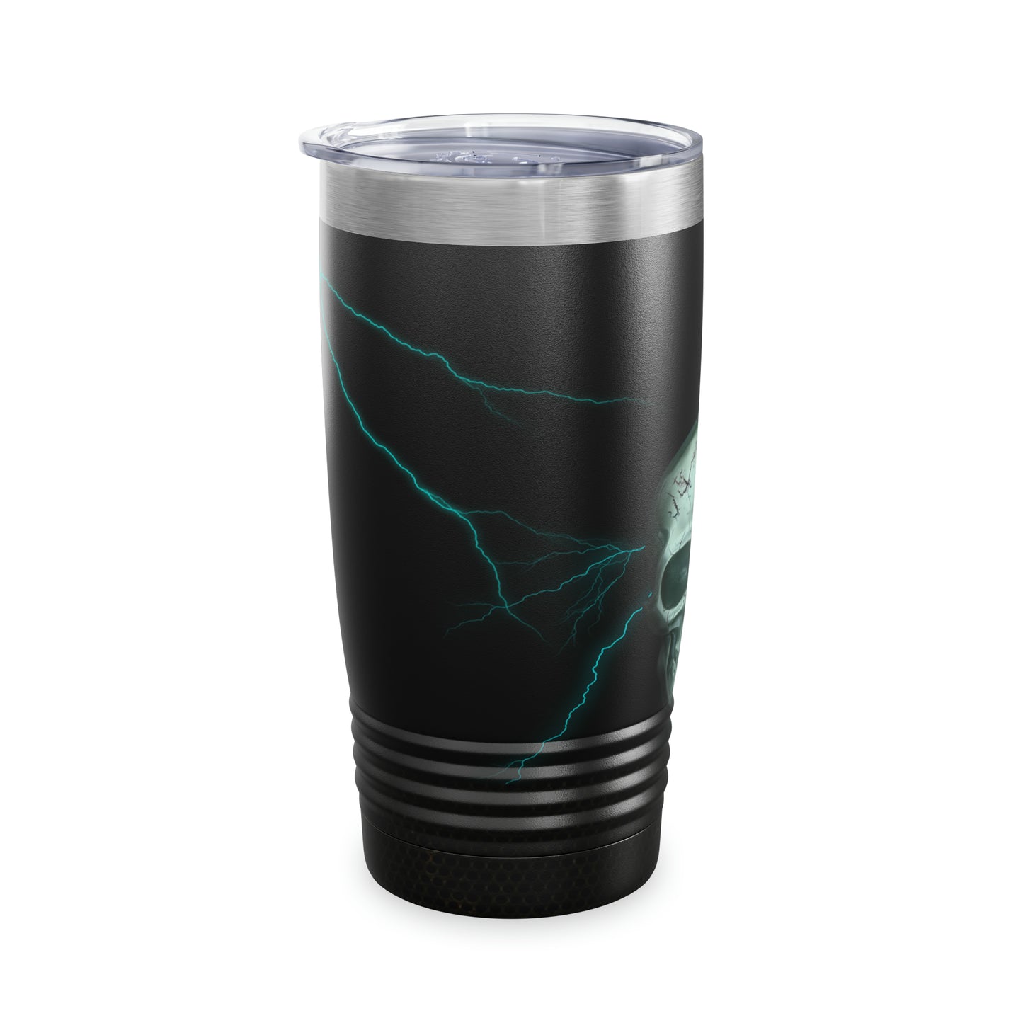 Teal Skull with Lightning Tumbler