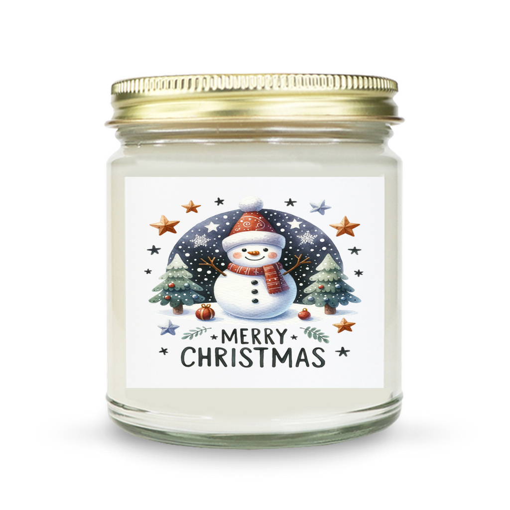 Christmas Snowman Candle