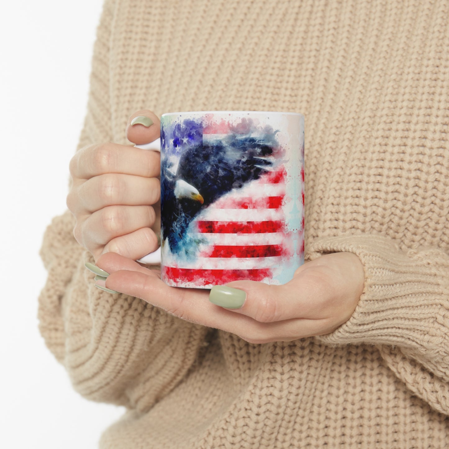 Double Eagle on Flag Coffee Mug