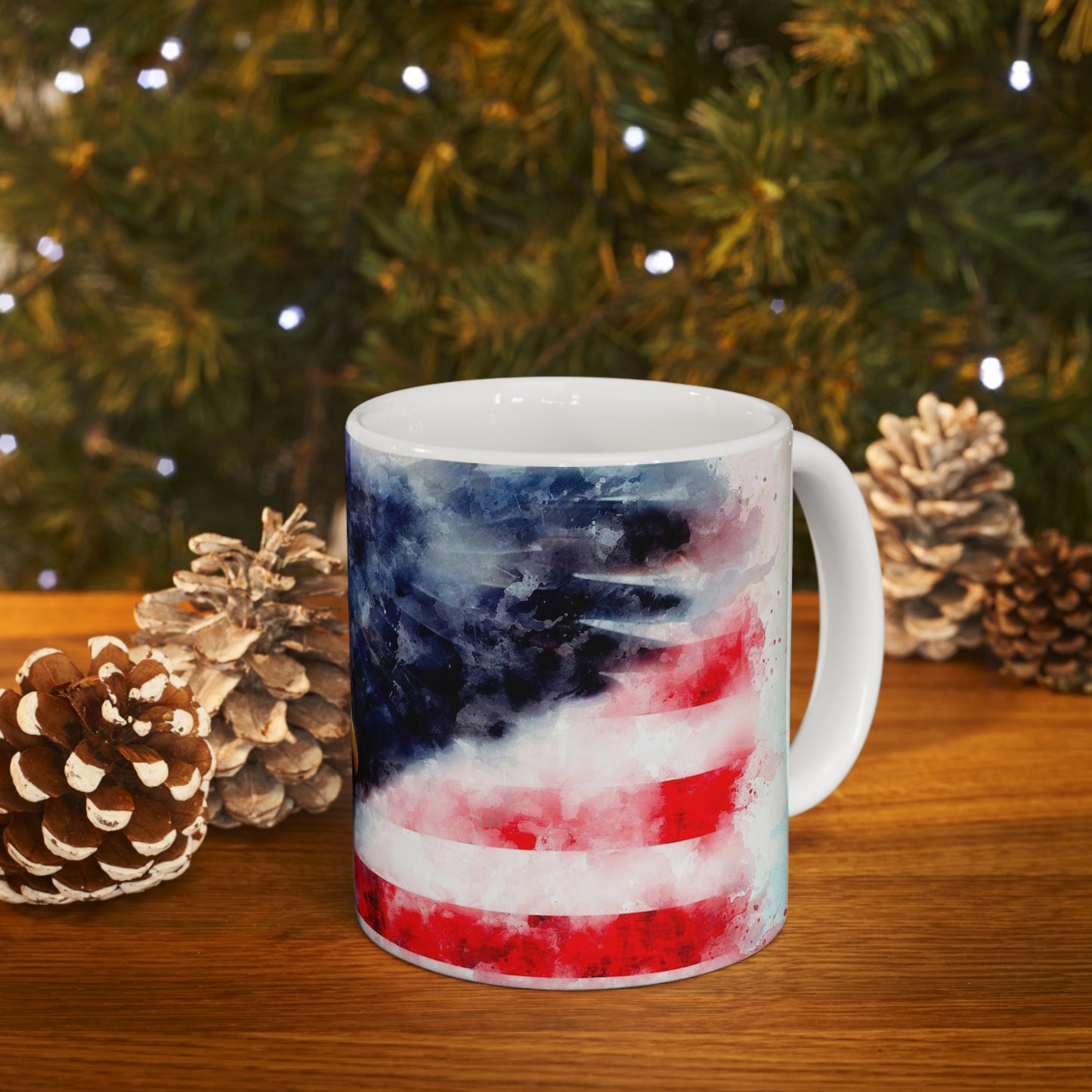 Flying Eagle on Flag Coffee Mug