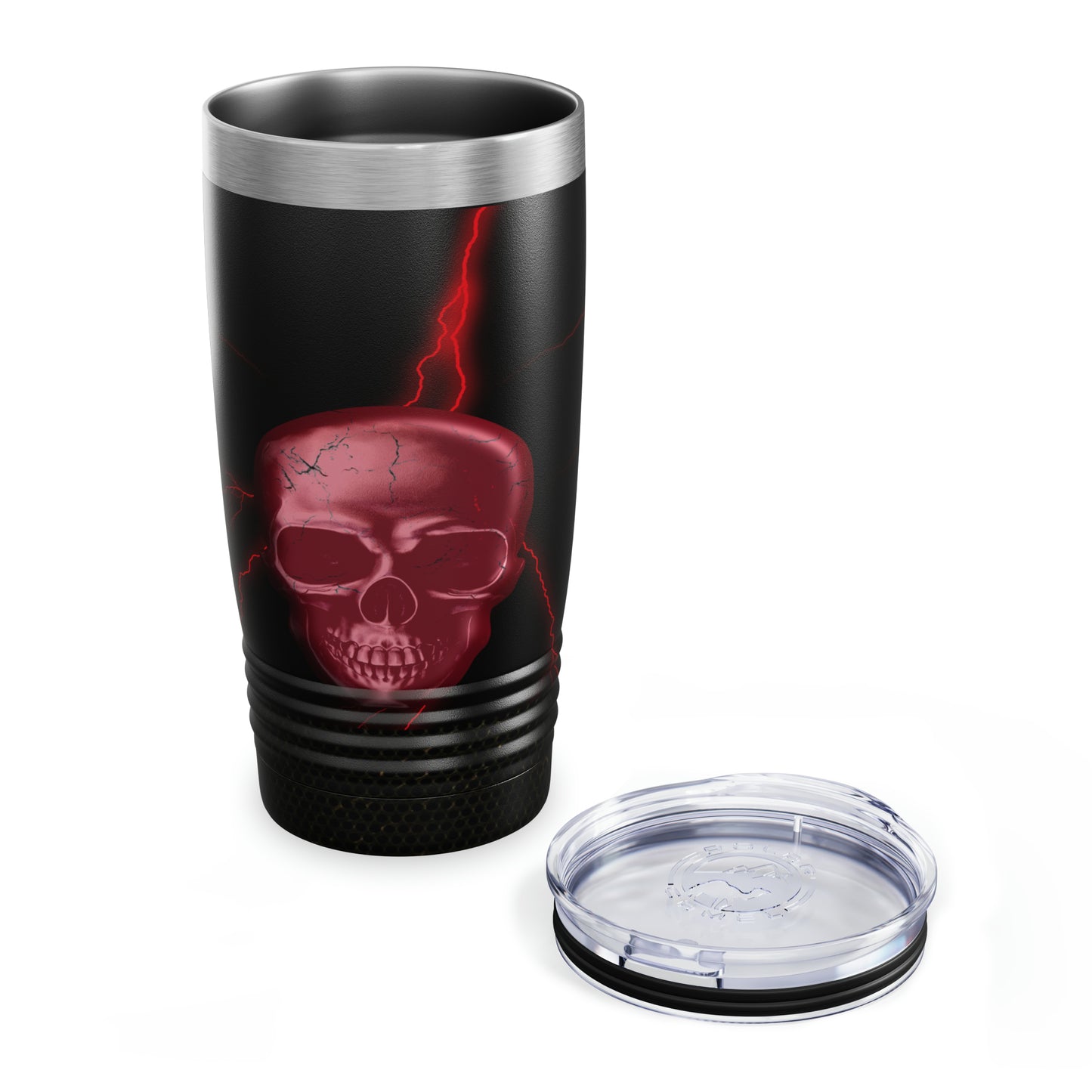 Red Skull with Lightning Tumbler
