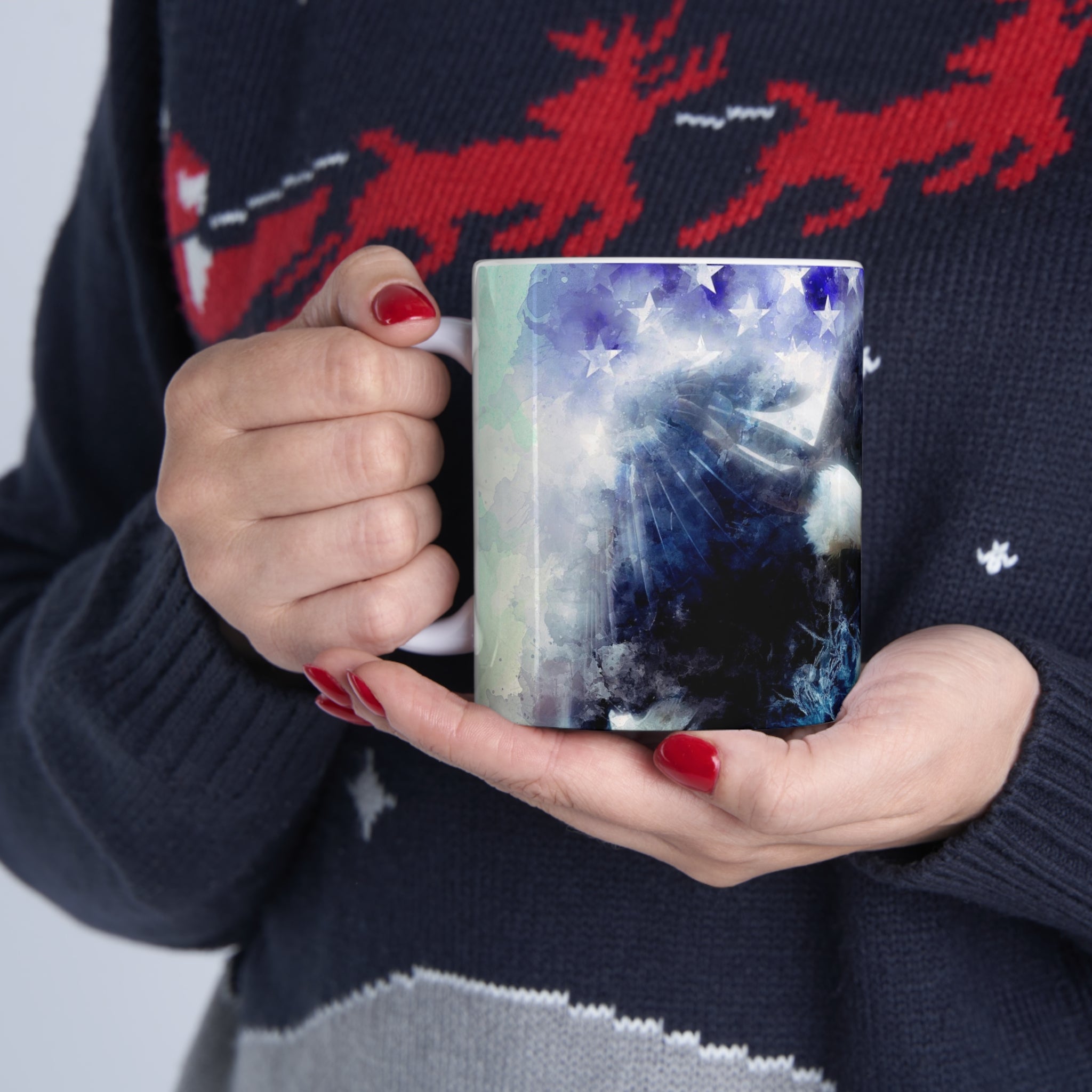 Flying Eagle on Flag Coffee Mug