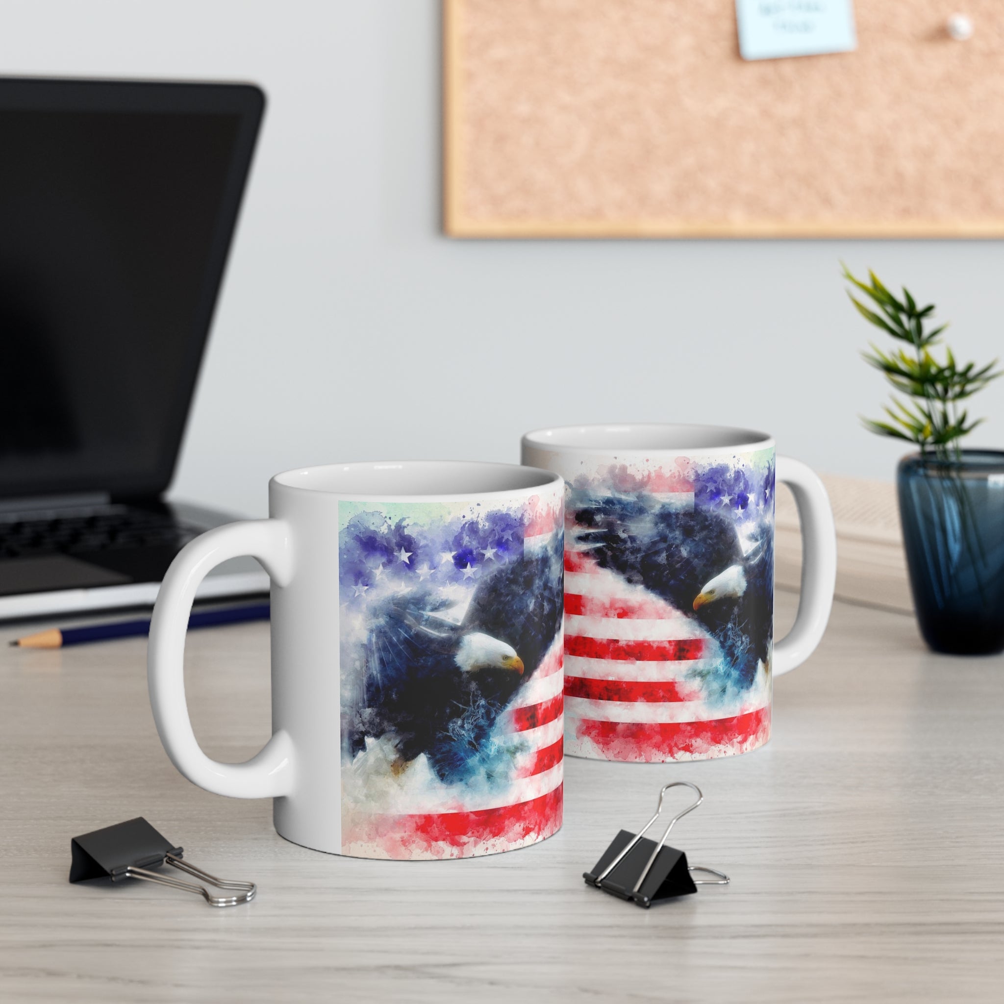 Double Eagle on Flag Coffee Mug