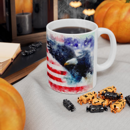 Double Eagle on Flag Coffee Mug