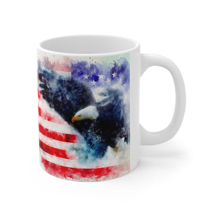 Double Eagle on Flag Coffee Mug