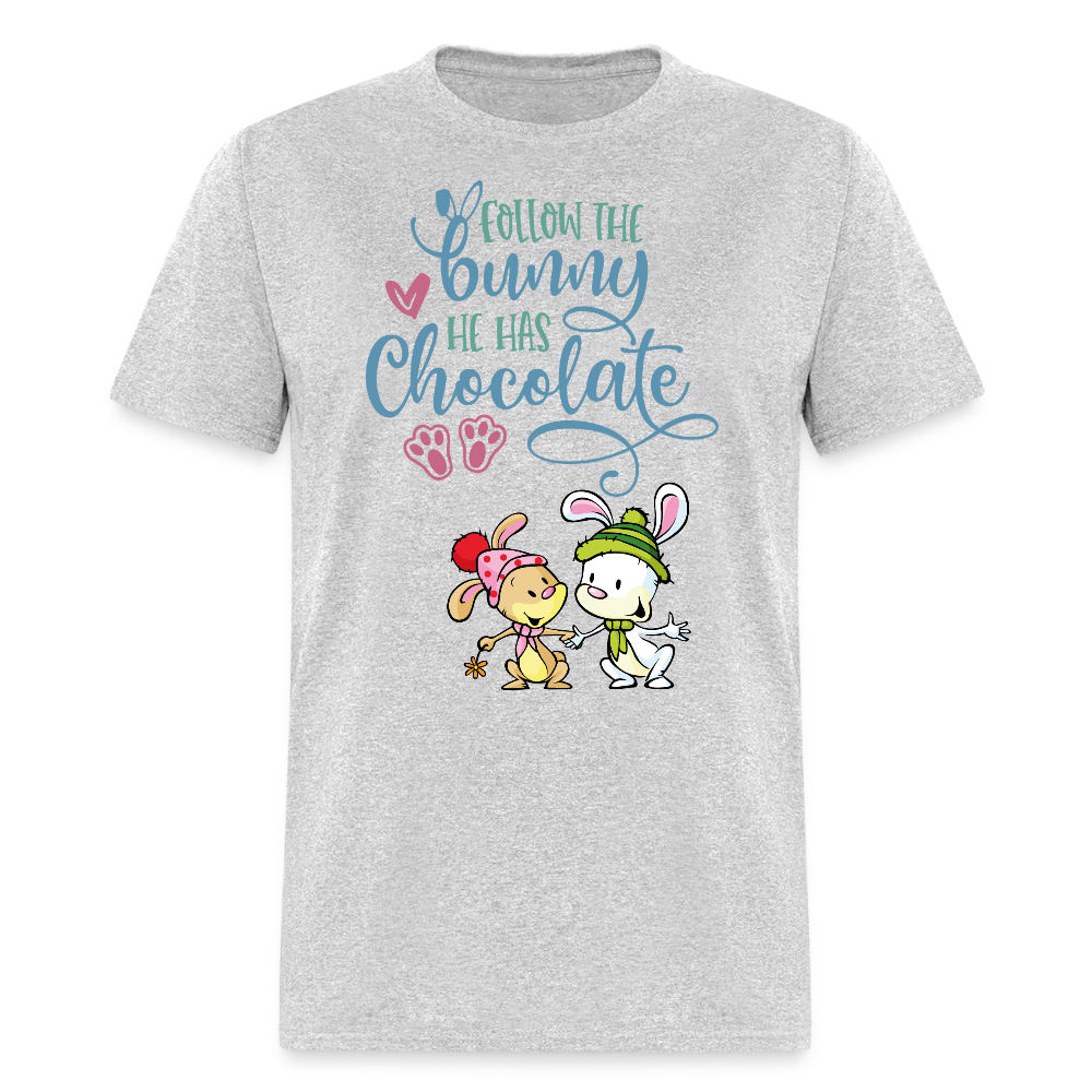 Follow the Bunny Unisex T-Shirt - heather gray
