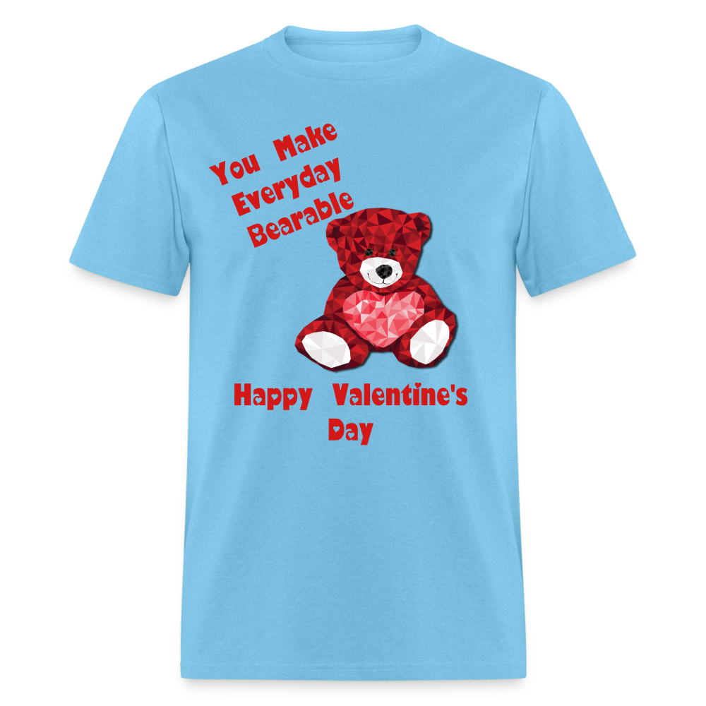 Valentines Bear T-Shirt - aquatic blue