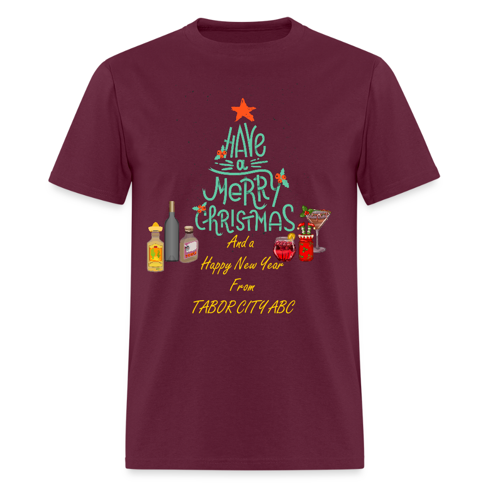 Christmas Work Shirt - burgundy