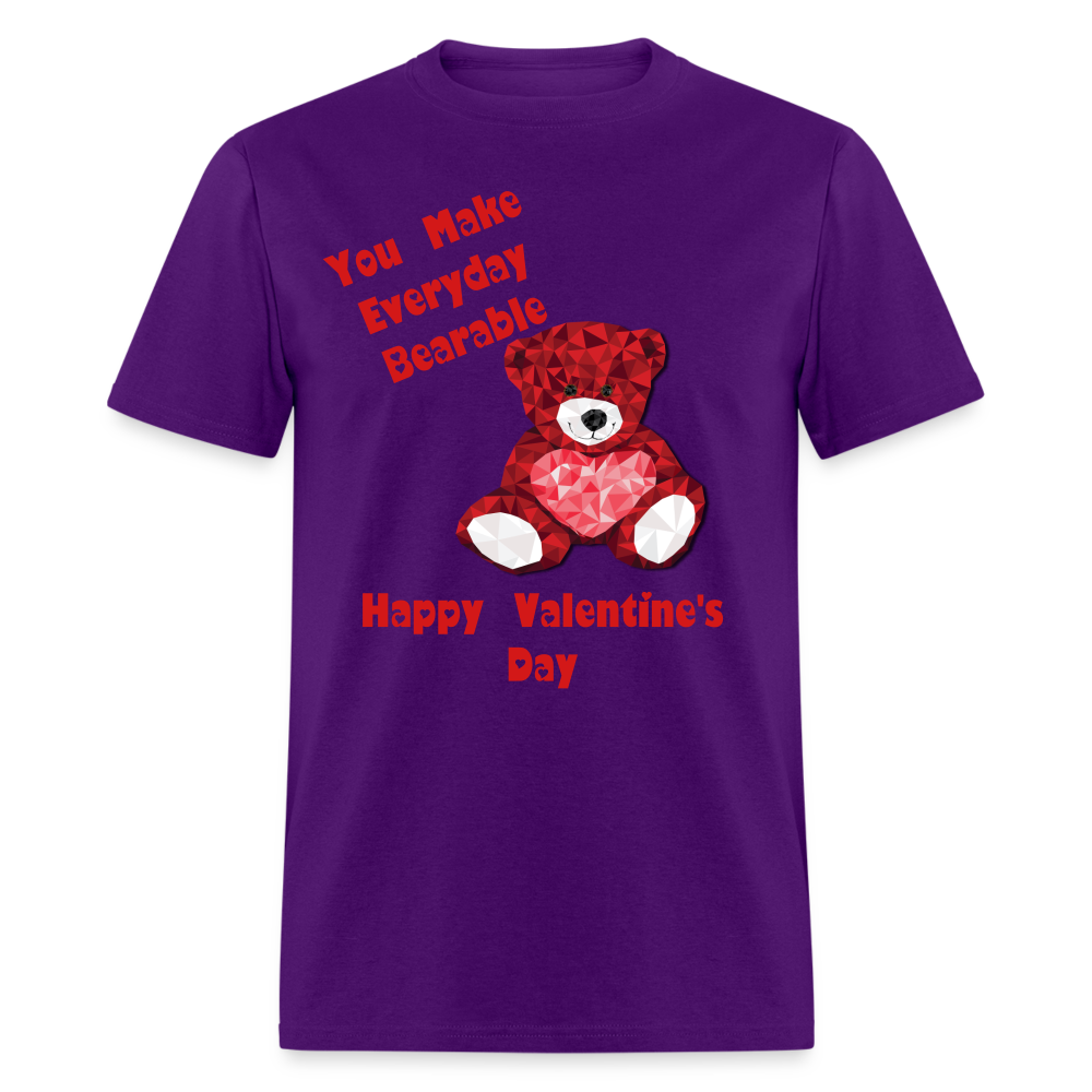 Valentines Bear T-Shirt - purple