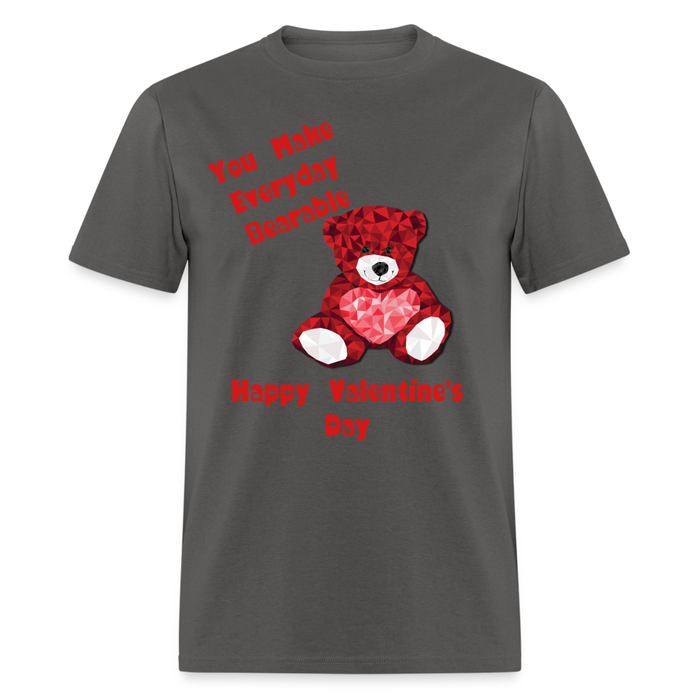 Valentines Bear T-Shirt - charcoal