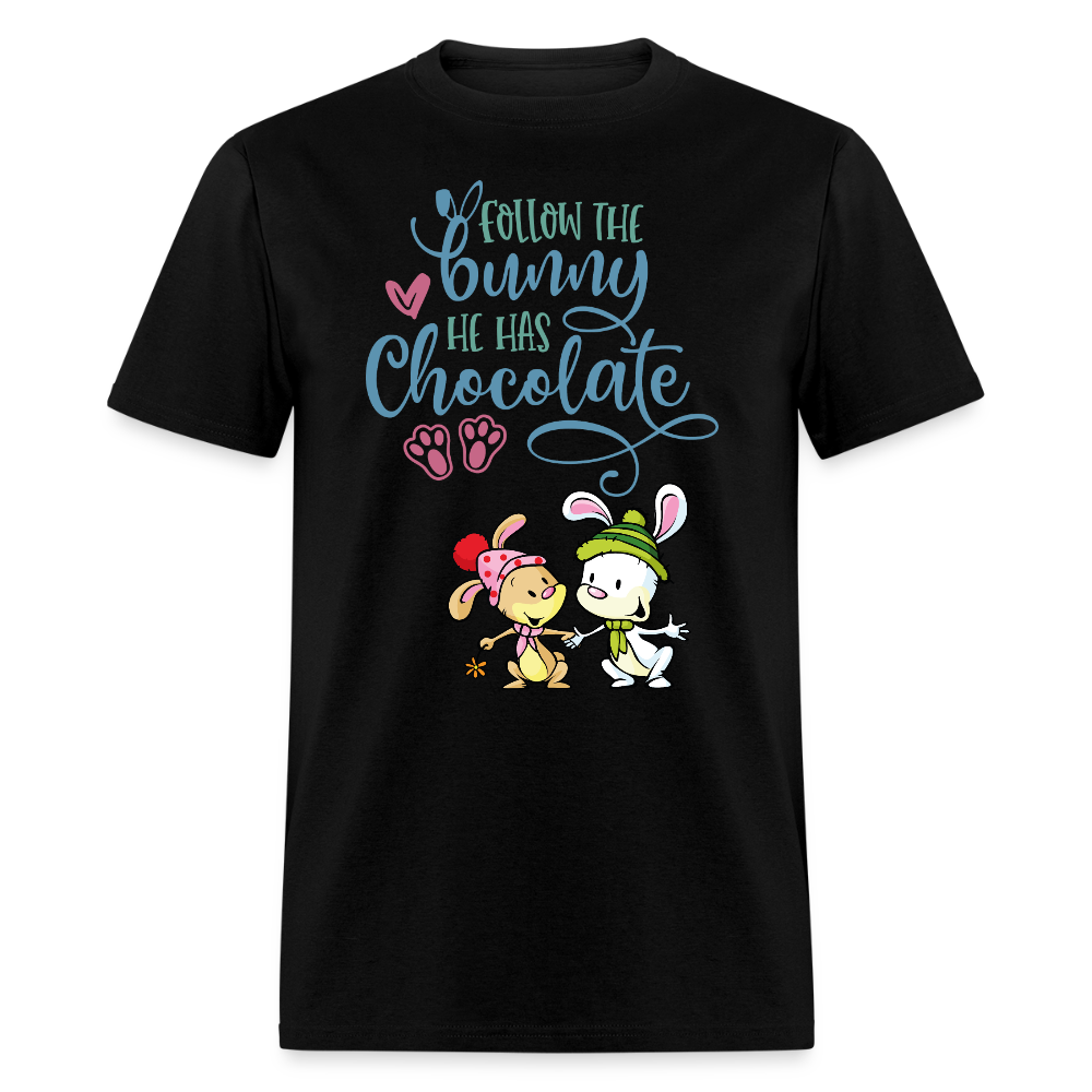 Follow the Bunny Unisex T-Shirt - black