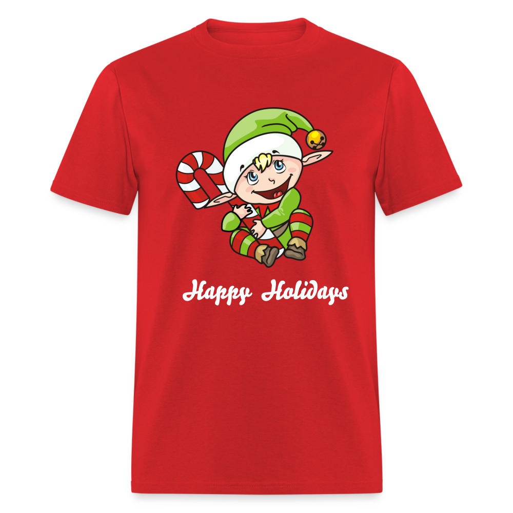 Elf Happy Holidays T-Shirt - red