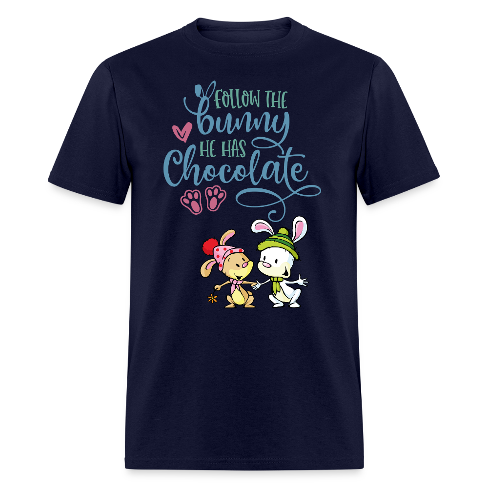 Follow the Bunny Unisex T-Shirt - navy