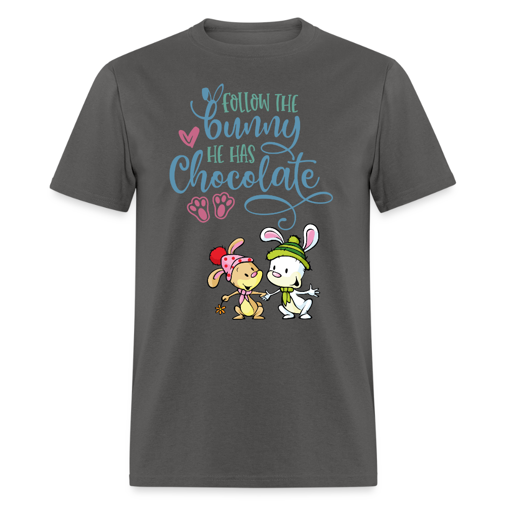 Follow the Bunny Unisex T-Shirt - charcoal