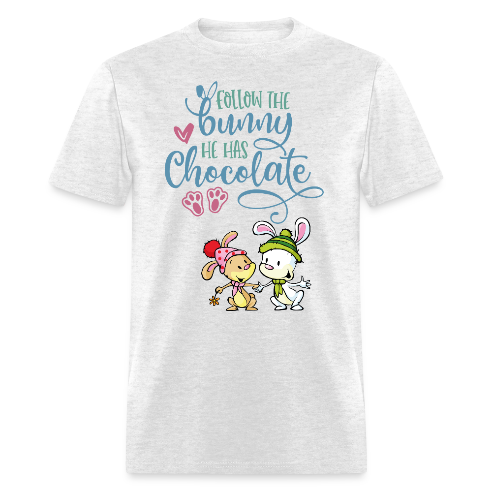 Follow the Bunny Unisex T-Shirt - light heather gray
