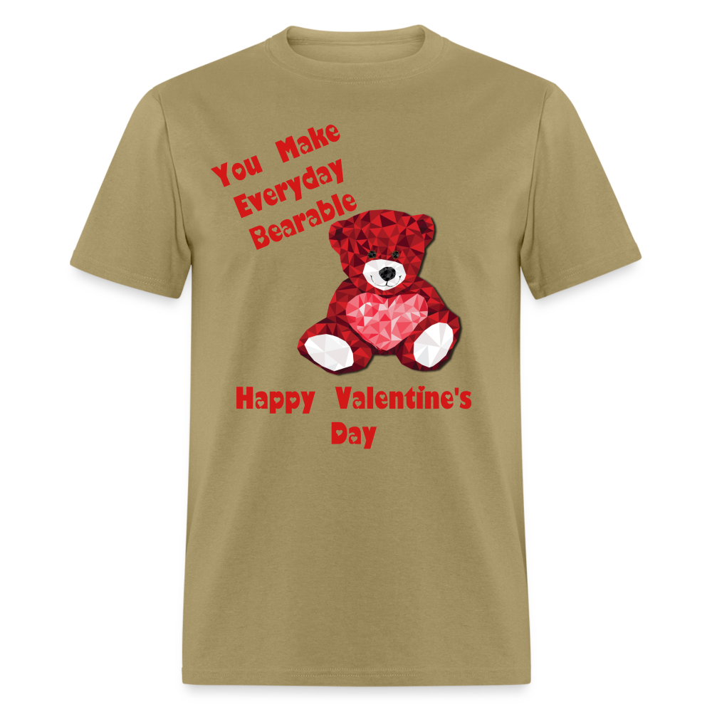 Valentines Bear T-Shirt - khaki