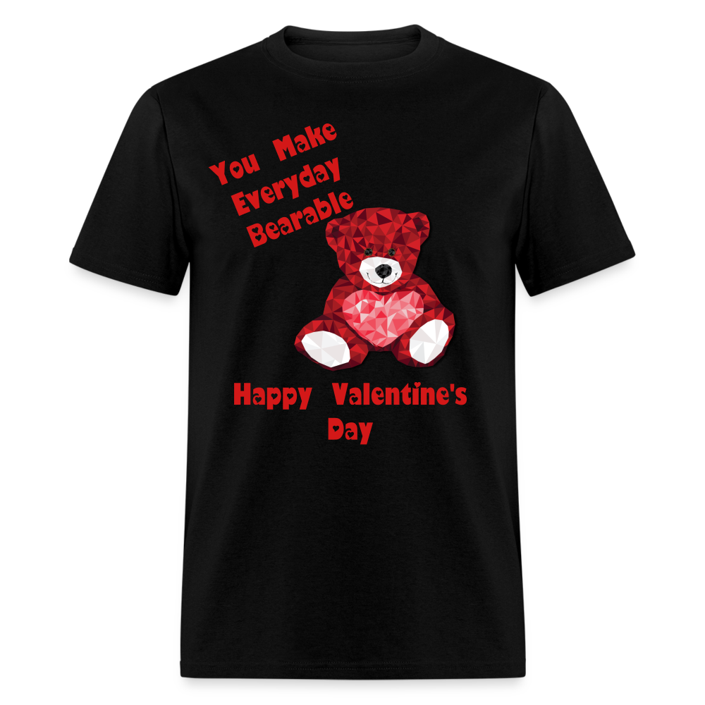 Valentines Bear T-Shirt - black