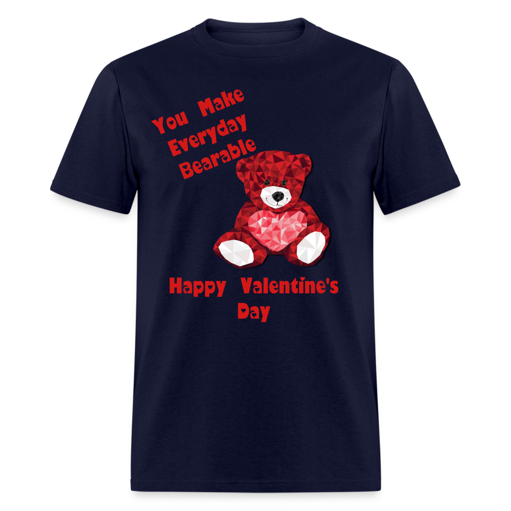 Valentines Bear T-Shirt - navy