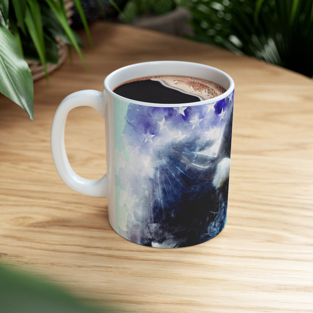 Flying Eagle on Flag Coffee Mug