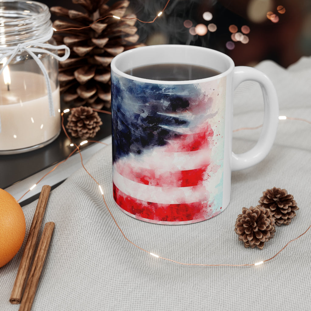 Flying Eagle on Flag Coffee Mug
