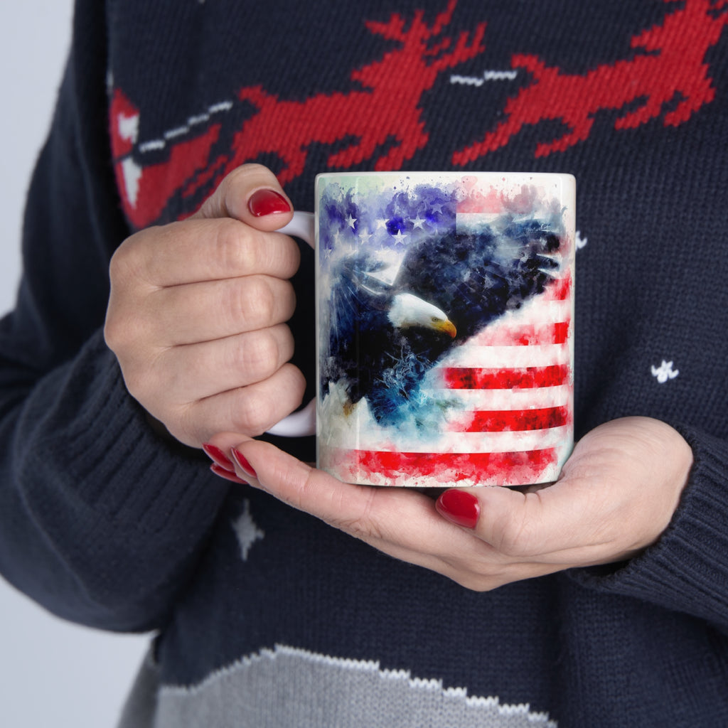 Double Eagle on Flag Coffee Mug