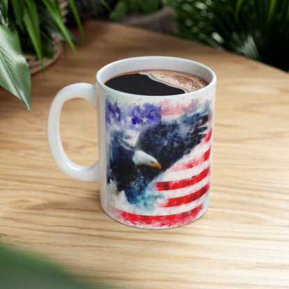 Double Eagle on Flag Coffee Mug