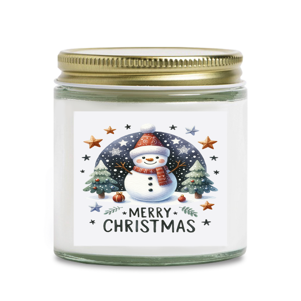 Christmas Snowman Candle