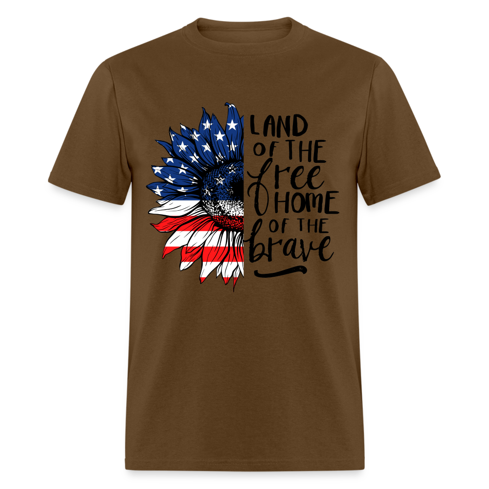 Land of the Free Unisex T-Shirt - brown