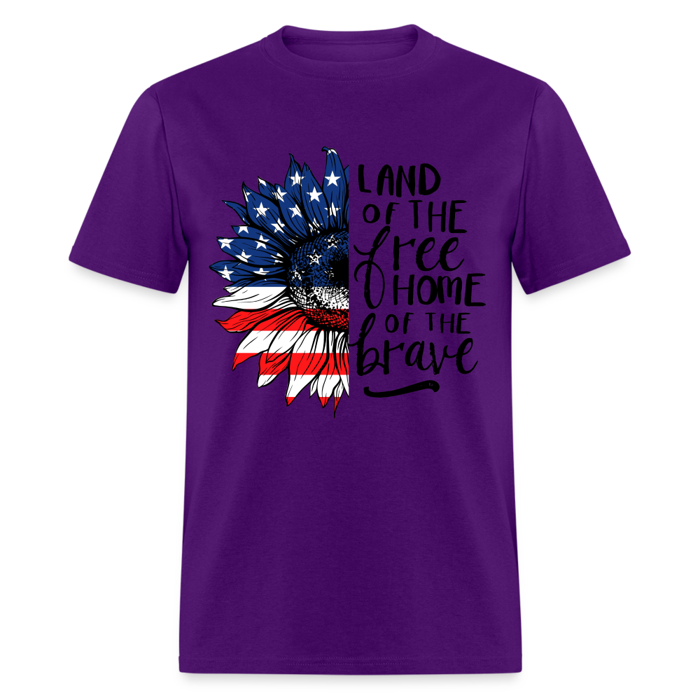 Land of the Free Unisex T-Shirt - purple