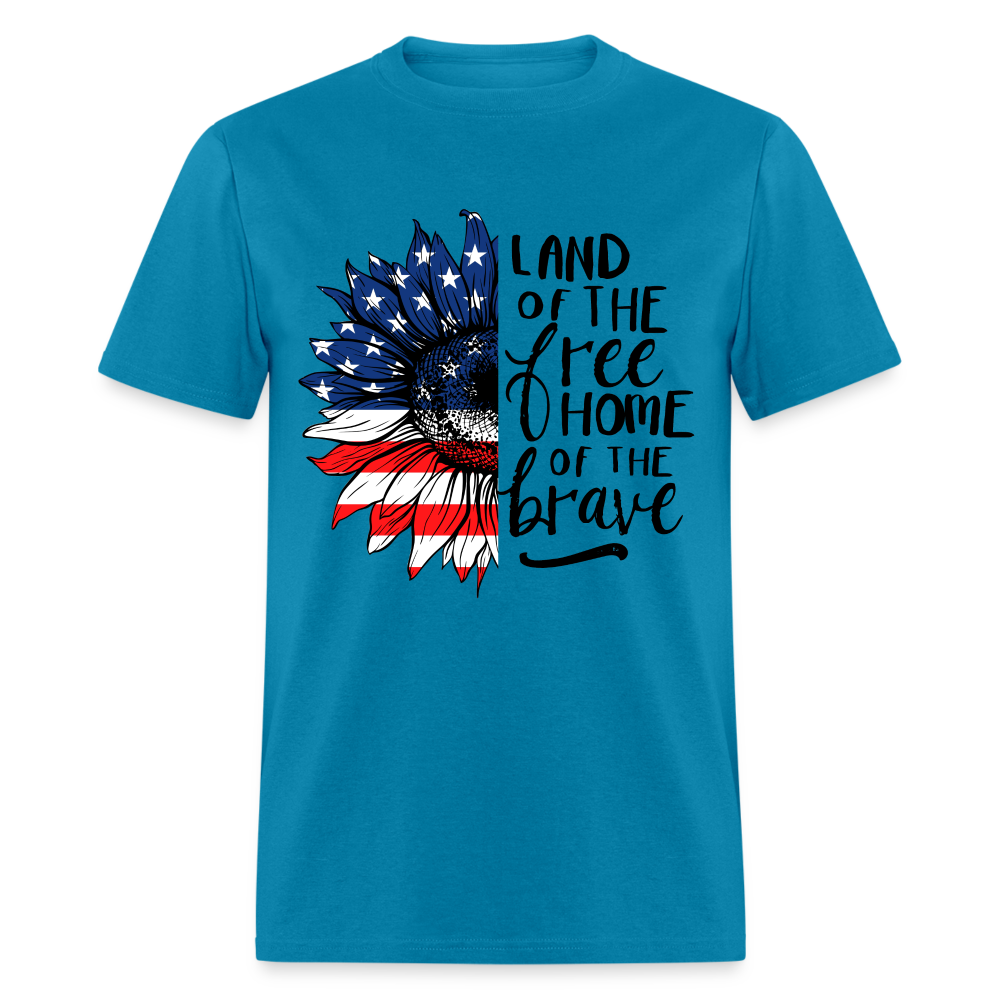 Land of the Free Unisex T-Shirt - turquoise