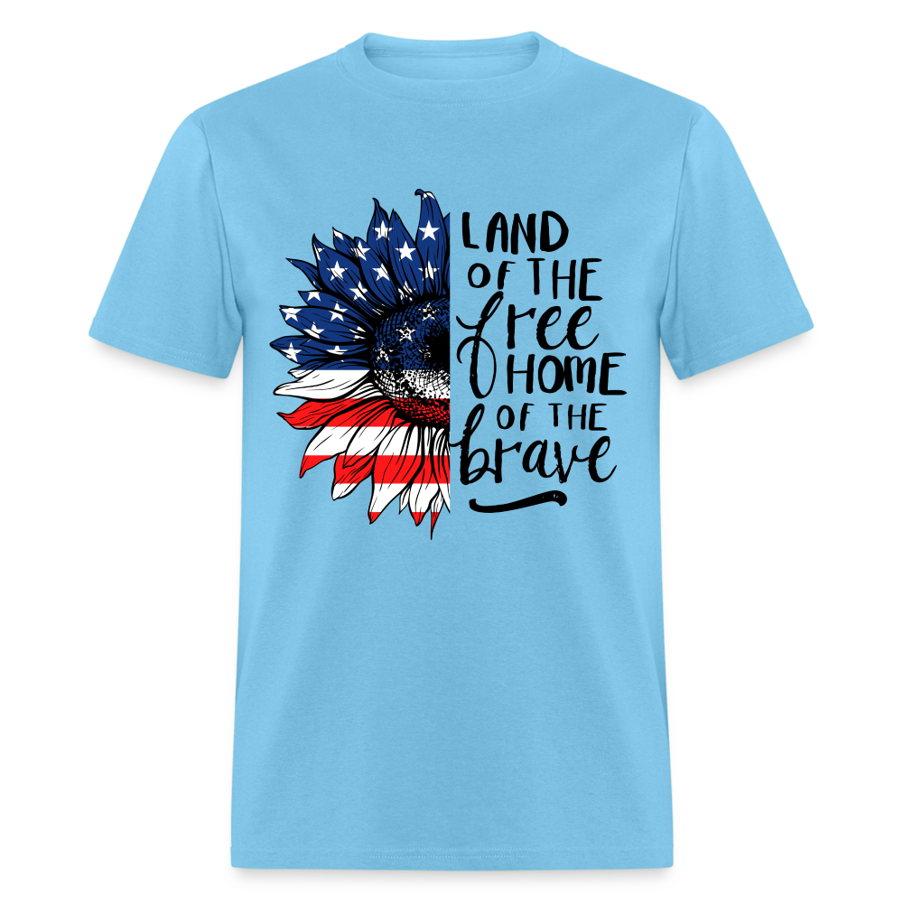 Land of the Free Unisex T-Shirt - aquatic blue