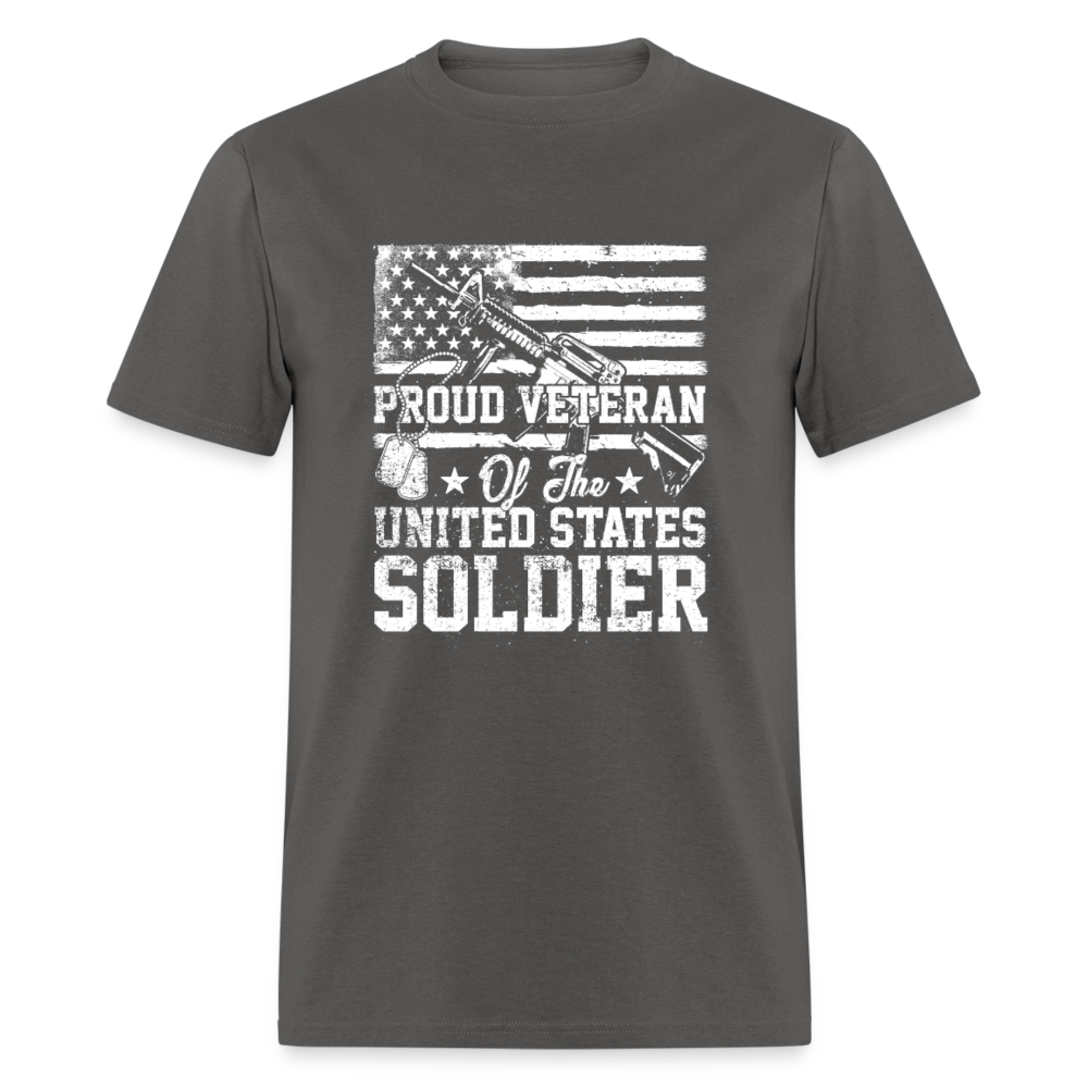 Proud Veteran Soldier Unisex T-Shirt - charcoal