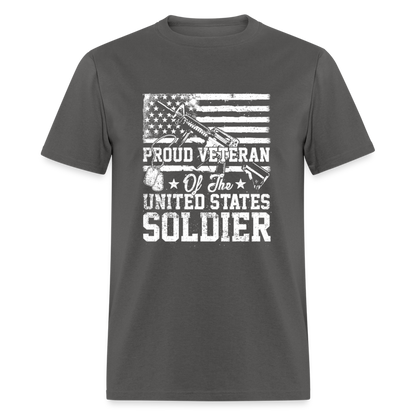 Proud Veteran Soldier Unisex T-Shirt - charcoal