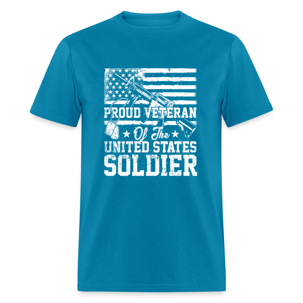 Proud Veteran Soldier Unisex T-Shirt - turquoise