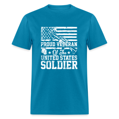 Proud Veteran Soldier Unisex T-Shirt - turquoise