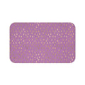 Golden Rain Drops on Purple Bath Mat - Swishgoods
