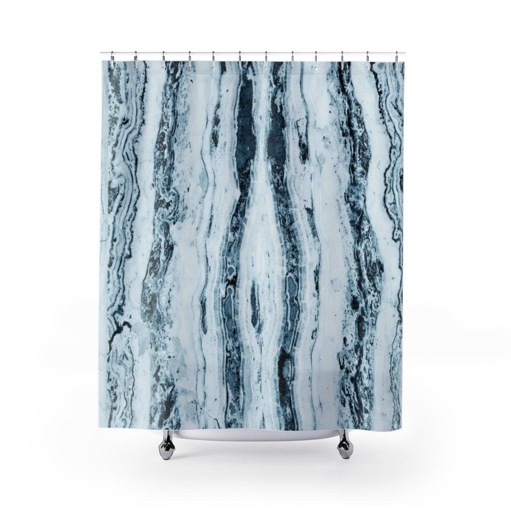 Spatial Blues Shower Curtain - Swishgoods