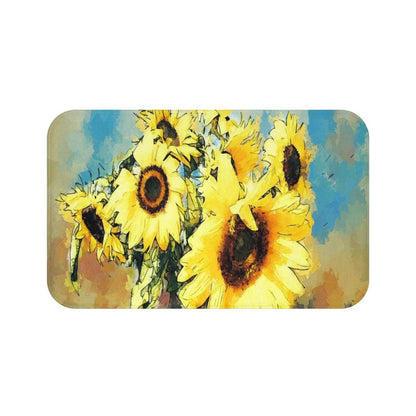 Primitive Sunflowers Bath Mat - Swishgoods