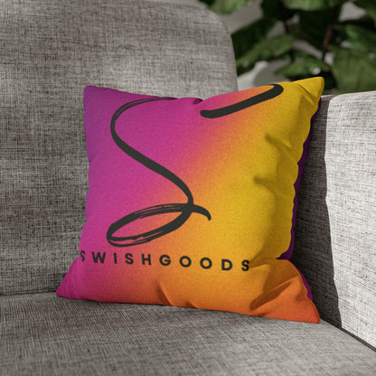 Spun Polyester Square Pillow Case - Swishgoods