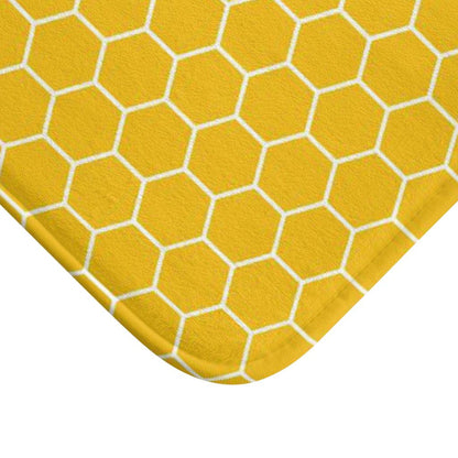 Bumble Bee on Honeycomb Bath Mat - Swishgoods