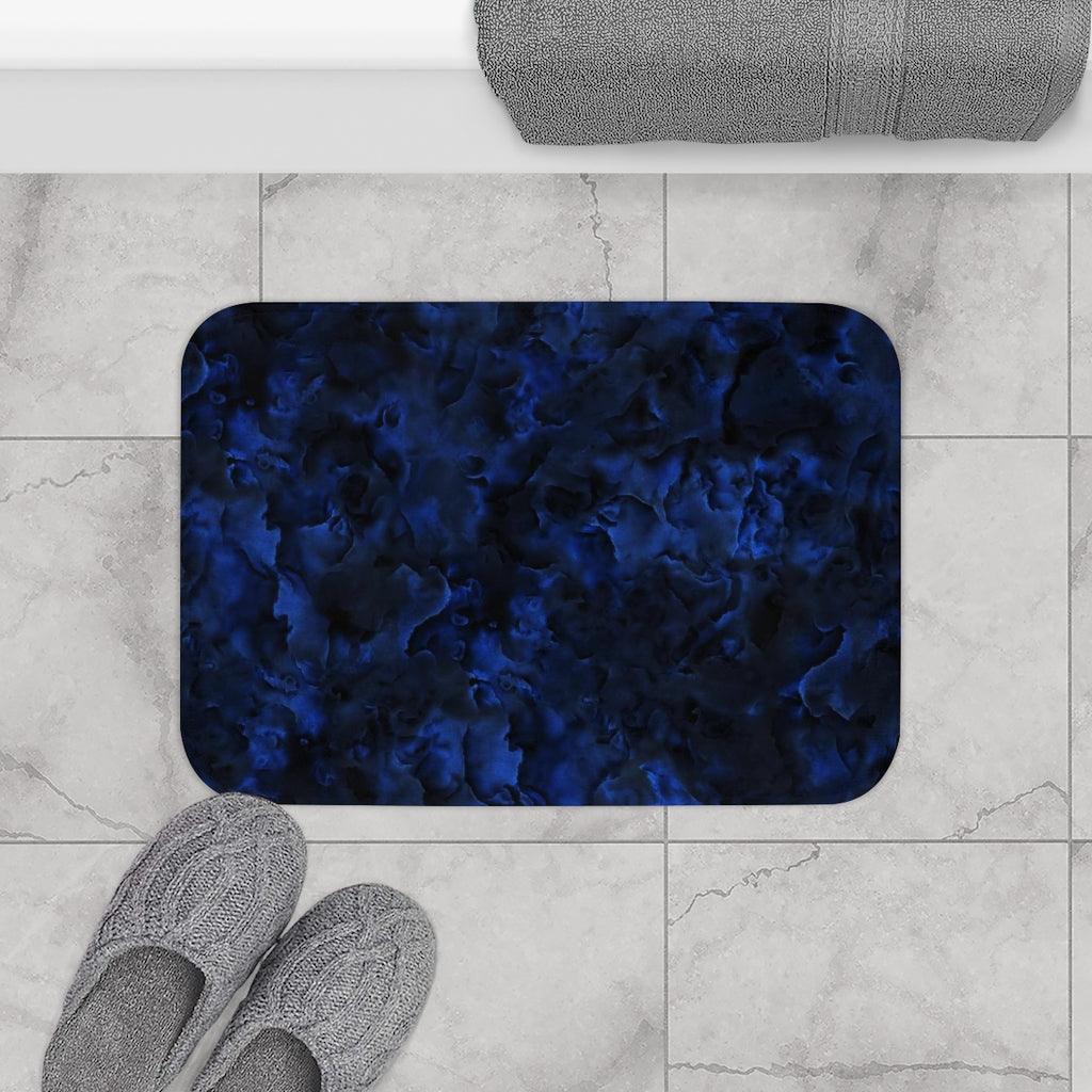 Midnight Bluesy Bath Mat - Swishgoods