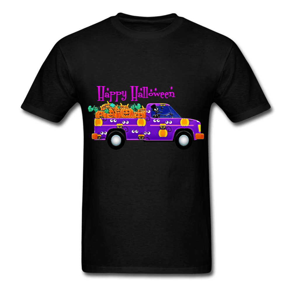 Purple Halloween Truck T-Shirt - Swishgoods