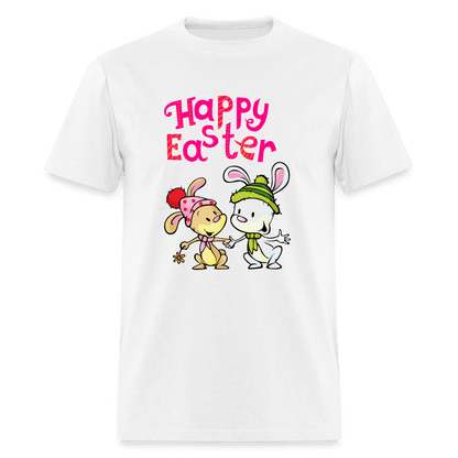 Happy Easter with Bunnies Unisex T-Shirt - Swishgoods