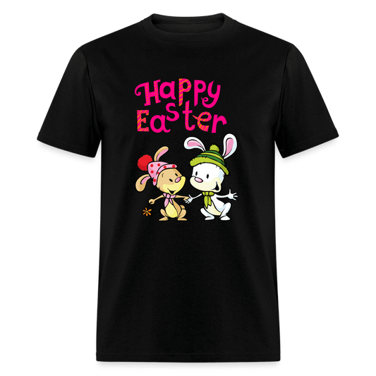 Happy Easter with Bunnies Unisex T-Shirt - Swishgoods